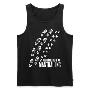 Mantrailing Mantrailer Dogs - Men's Premium Organic Tank Top - black - Front - AI Model Male 178 light (178cm)