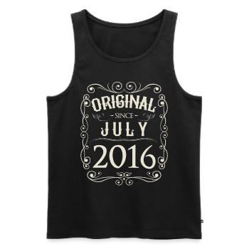 Vintage - Original since July 2016 Birthday - Men's Premium Organic Tank Top - black - Front - AI Model Male 178 light (178cm)