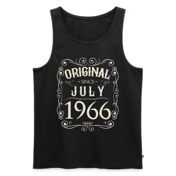 Vintage - Original since Juli 1966 Geburtstag - Männer Premium Bio Tank Top - Schwarz - Vorne - Michal (187cm)