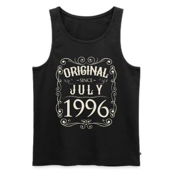 Vintage - Original since Juli 1996 Geburtstag - Männer Premium Bio Tank Top - Schwarz - Vorne - AI Model Male 178 light (178cm)