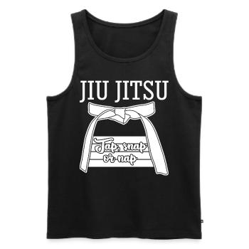 Ju-Jitsu BJJ Jujutsu Jiu-Jitsu - Männer Premium Bio Tank Top - Schwarz - Vorne - AI Model Male 178 light (178cm)