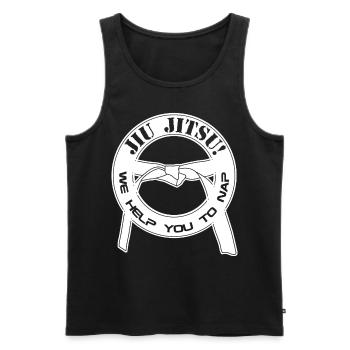 Ju-Jitsu Joke Brasilian Jiu-Jitsu BJJ - Männer Premium Bio Tank Top - Schwarz - Vorne - AI Model Male 178 light (178cm)
