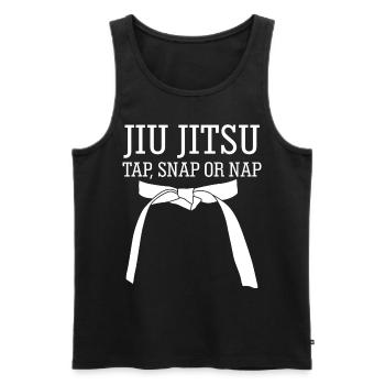 Ju-Jitsu Jiu-Jitsu BJJ Jujutsu - Männer Premium Bio Tank Top - Schwarz - Vorne - AI Model Male 178 light (178cm)