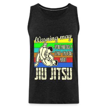 Ju-Jitsu Jujutsu Jiu-Jitsu - Men's Premium Organic Tank Top - charcoal grey - Front - Alexander (188cm)