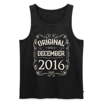 Vintage - Original since December 2016 Birthday - Men's Premium Organic Tank Top - black - Front - Michal (187cm)