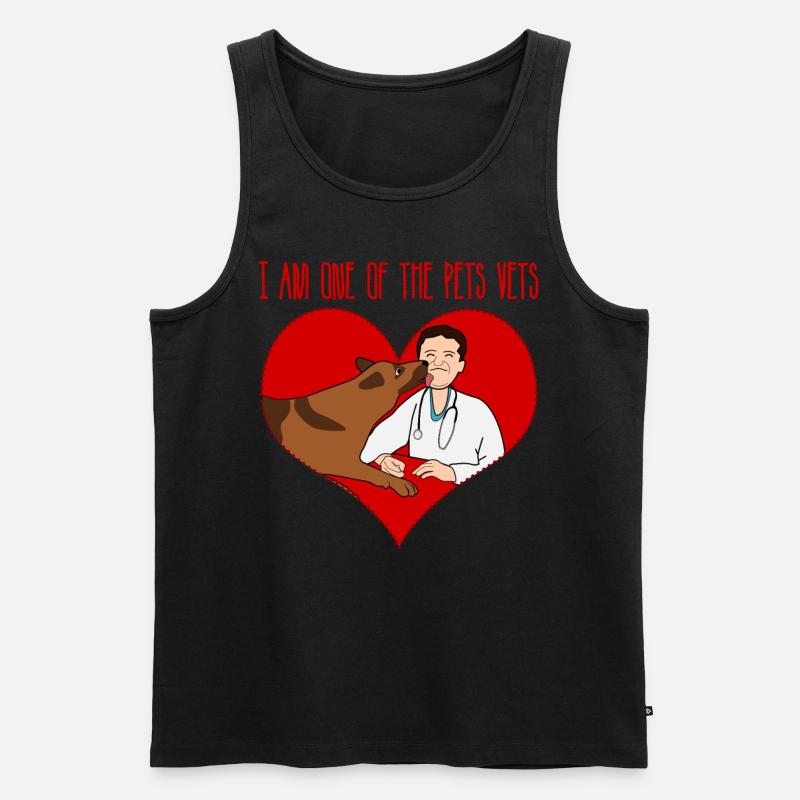 Veterinary Assistant Dog Veterinarian - Männer Premium Bio Tank Top - Schwarz
