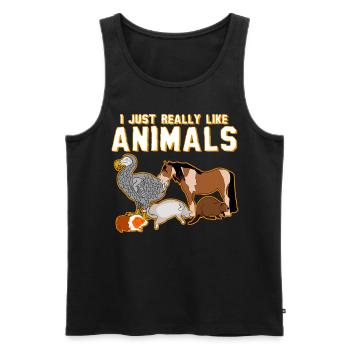 Veterinary Assistant Pets Veterinarian - Men's Premium Organic Tank Top - black - Front - Michal (187cm)