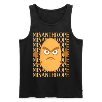 Misanthropist Grumpy Potato Misanthrope - Männer Premium Bio Tank Top - Schwarz - Vorne - Michal (187cm)