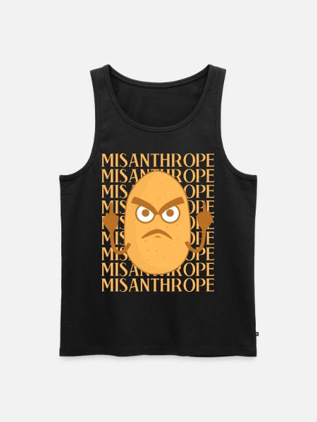 Misanthropist Grumpy Potato Misanthrope - Men's Premium Organic Tank Top - black