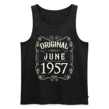 Vintage - Original since Juni 1957 Geburtstag - Männer Premium Bio Tank Top - Schwarz - Vorne - Michal (187cm)