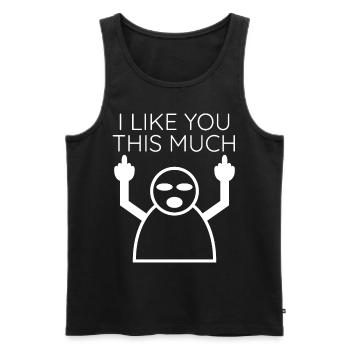 Grumpy Misanthrope Misanthropist - Männer Premium Bio Tank Top - Schwarz - Vorne - Michal (187cm)