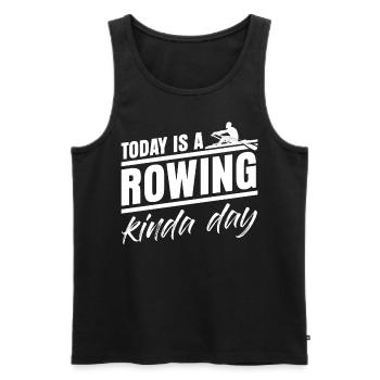 Rowing Club Pédalo Aviron - Débardeur bio Premium Homme - noir - Devant - Michal (187cm)