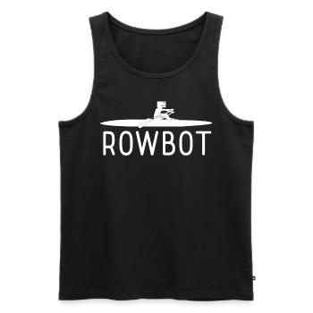 Rowing Club Robot Retro Rowing Boat - Männer Premium Bio Tank Top - Schwarz - Vorne - Michal (187cm)