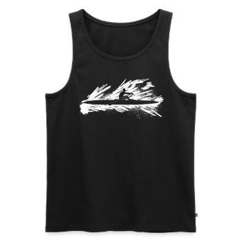 Club d’aviron en bateau - Débardeur bio Premium Homme - noir - Devant - Michal (187cm)