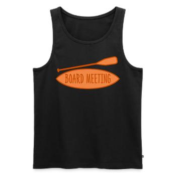 Réunion du conseil d’administration du SUP stand up paddle - Débardeur bio Premium Homme - noir - Devant - AI Model Male 178 light (178cm)