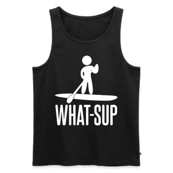 Stand up Paddle Joke Planche de SUP - Débardeur bio Premium Homme - noir - Devant - AI Model Male 178 light (178cm)