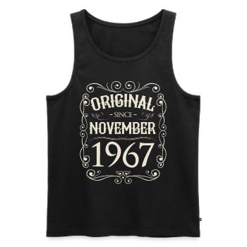 Vintage - Original since November 1967 Geburtstag - Männer Premium Bio Tank Top - Schwarz - Vorne - Michal (187cm)