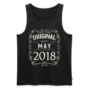Vintage - Original since May 2018 birthday - Men's Premium Organic Tank Top - black - Front - Michal (187cm)