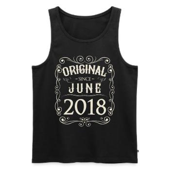 Vintage - Original since June 2018 birthday - Men's Premium Organic Tank Top - black - Front - Michal (187cm)