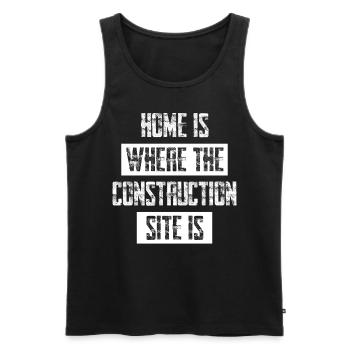 Construction Site Construction Worker - Männer Premium Bio Tank Top - Schwarz - Vorne - Michal (187cm)