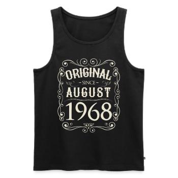 Vintage - Original since August 1968 Geburtstag - Männer Premium Bio Tank Top - Schwarz - Vorne - Michal (187cm)