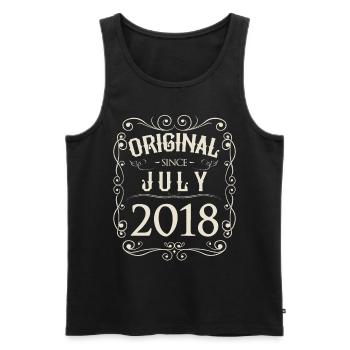 Vintage - Original since July 2018 Birthday - Men's Premium Organic Tank Top - black - Front - Michal (187cm)