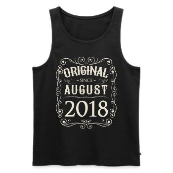 Vintage - Original since August 2018 Birthday - Men's Premium Organic Tank Top - black - Front - Michal (187cm)
