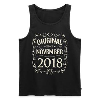 Vintage - Original since November 2018 Birthday - Men's Premium Organic Tank Top - black - Front - Michal (187cm)