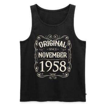 Vintage - Original since November 1958 Geburtstag - Männer Premium Bio Tank Top - Schwarz - Vorne - Michal (187cm)