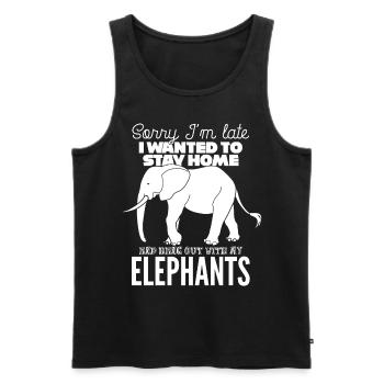 Elephant Joke Elephants - Männer Premium Bio Tank Top - Schwarz - Vorne - AI Model Male 178 light (178cm)