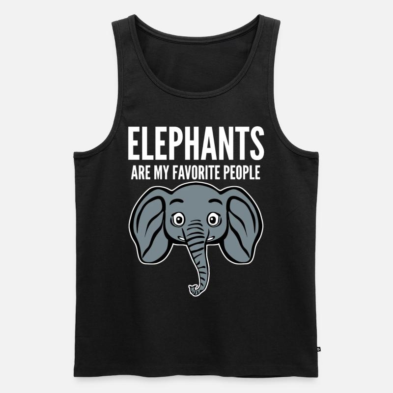Elephant Elephants - Männer Premium Bio Tank Top - Schwarz