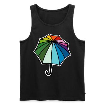 Rainbow Umbrella Umbrellas - Männer Premium Bio Tank Top - Schwarz - Vorne - AI Model Male 178 light (178cm)