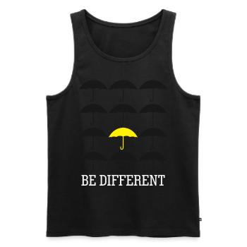 Yellow Umbrella Be different Umbrellas - Männer Premium Bio Tank Top - Schwarz - Vorne - AI Model Male 178 light (178cm)