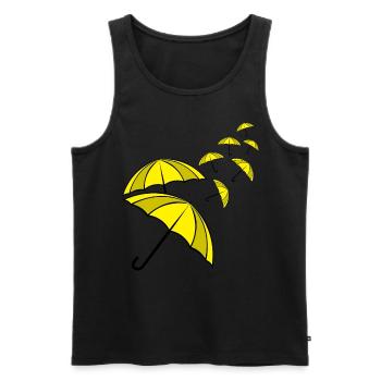 Yellow Umbrellas Umbrella - Männer Premium Bio Tank Top - Schwarz - Vorne - AI Model Male 178 light (178cm)