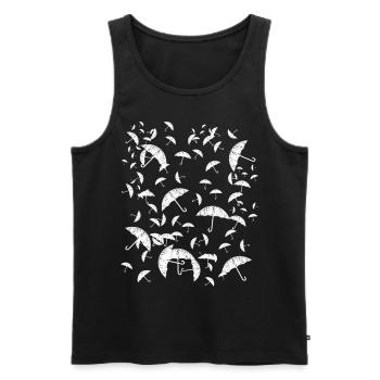 Flying Umbrellas Umbrella - Männer Premium Bio Tank Top - Schwarz - Vorne - AI Model Male 178 light (178cm)