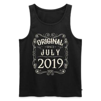 Vintage - Original since July 2019 Birthday - Men's Premium Organic Tank Top - black - Front - Michal (187cm)