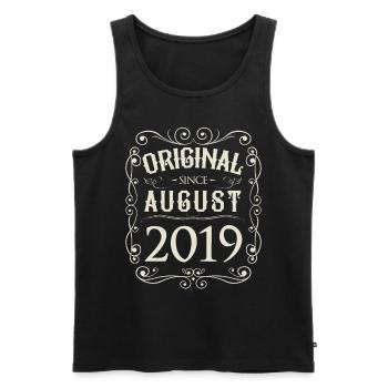 Vintage - Original since August 2019 Birthday - Men's Premium Organic Tank Top - black - Front - Michal (187cm)