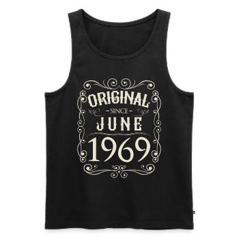 Vintage - Original since Juni 1969 Geburtstag - Männer Premium Bio Tank Top - Schwarz - Vorne - Michal (187cm)