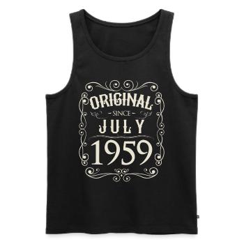 Vintage - Original since Juli 1959 Geburtstag - Männer Premium Bio Tank Top - Schwarz - Vorne - Michal (187cm)
