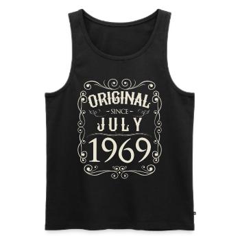 Vintage - Original since Juli 1969 Geburtstag - Männer Premium Bio Tank Top - Schwarz - Vorne - Michal (187cm)