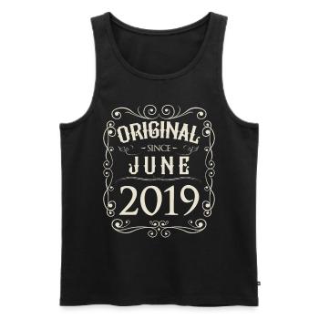 Vintage - Original since June 2019 Birthday - Men's Premium Organic Tank Top - black - Front - Michal (187cm)