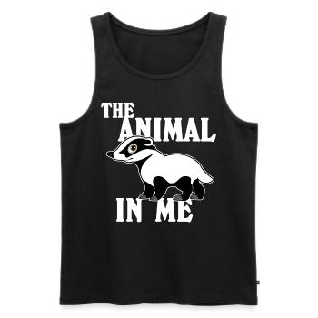 Honey Badger Cute Honey Badgers - Männer Premium Bio Tank Top - Schwarz - Vorne - AI Model Male 178 light (178cm)