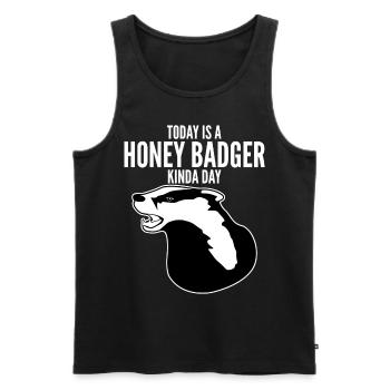 Honey Badgers Honey Badger - Männer Premium Bio Tank Top - Schwarz - Vorne - AI Model Male 178 light (178cm)