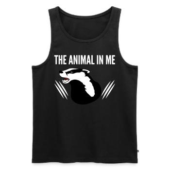 Honey Badger Honey Badgers - Männer Premium Bio Tank Top - Schwarz - Vorne - AI Model Male 178 light (178cm)