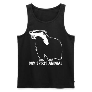 Honey Badgers Honey Badger Honeybadger - Männer Premium Bio Tank Top - Schwarz - Vorne - AI Model Male 178 light (178cm)