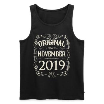 Vintage - Original since November 2019 Birthday - Men's Premium Organic Tank Top - black - Front - Michal (187cm)