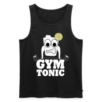 Gymnase Soulevé de terre Motivation Musculation - Débardeur bio Premium Homme - noir - Devant - Michal (187cm)