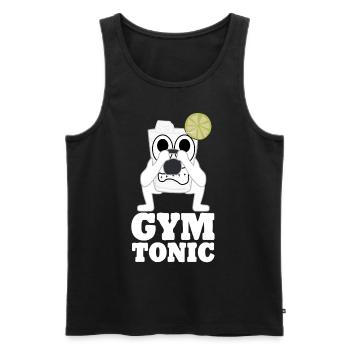 Kettlebell Gym Motivation Bodybuilding - Männer Premium Bio Tank Top - Schwarz - Vorne - Michal (187cm)