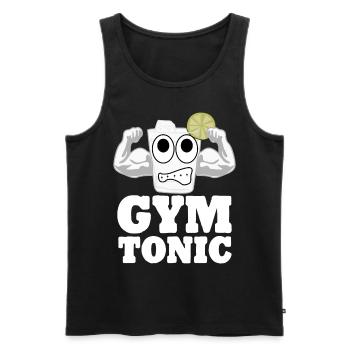 Gym Motivation Bodybuilding Workout - Männer Premium Bio Tank Top - Schwarz - Vorne - Michal (187cm)