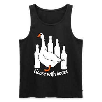 Goose with Booze - Männer Premium Bio Tank Top - Schwarz - Vorne - Michal (187cm)